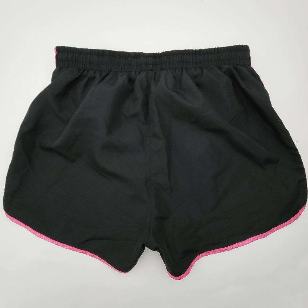 PINK Victoria's Secret Black & Hot Pink Polka Dot Women's Athletic Shorts - Picture 6 of 10